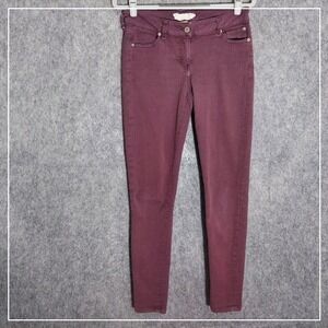 Altard‎ State Jeans 28 Maroon Low Rise Skinny Leg Stretch Stonewash Retro Casual